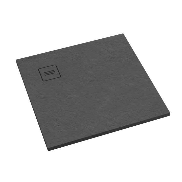 Schedline Brodzik kompozytowy Stabilsound Plus® Protos Grey Stone 100x100x3,5 cm, kwadratowy, Gwarancja 15 lat